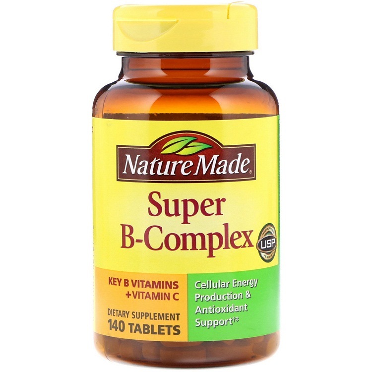 viên uống Super B - Complex Nature Made, Super B - Complex Nature Made, nature made super b complex, nature made super b-complex, super b complex, Viên Uống Vitamin B Complex Nature Made