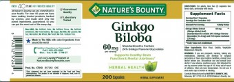 Viên Uống Ginkgo Biloba 60mg Nature's Bounty Của Mỹ
