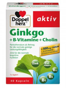 Viên uống bổ não Doppelherz Aktiv Ginkgo + Vitamin B + Cholin