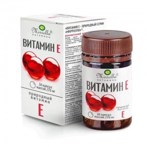Vitamin E Đỏ Của Nga Mirrolla 270mg Mẫu Mới hộp 30 viên