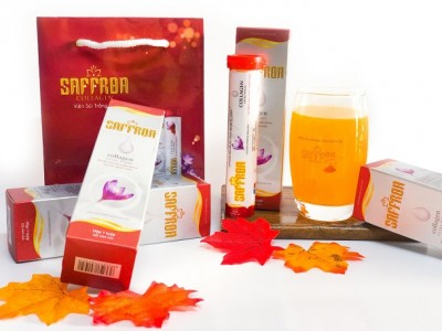 Viên Sủi Hỗ Trợ Trắng Da Saffron Collagen Extra White Chính Hãng