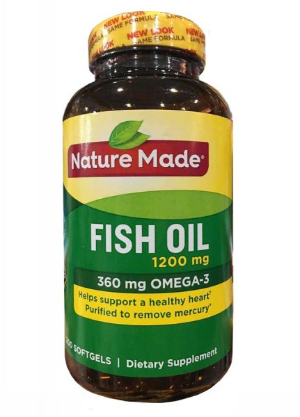 Dầu Cá Nature Made Fish Oil Omega 3 1200mg 200 Viên