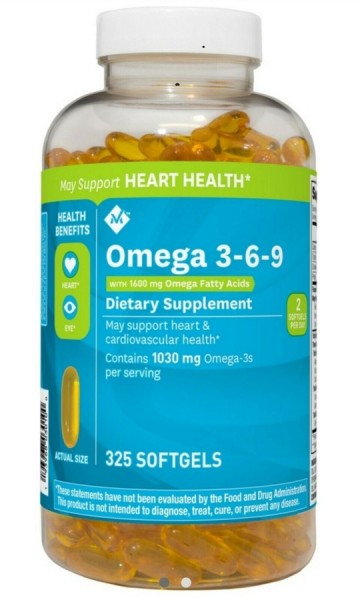 Omega 3-6-9 Member's Mark Supports Heart Health 325 Viên Của Mỹ