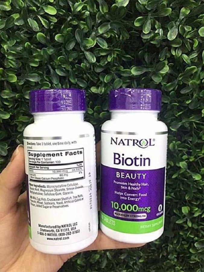 Viên Uống Natrol Biotin 10000 Mcg Của Mỹ