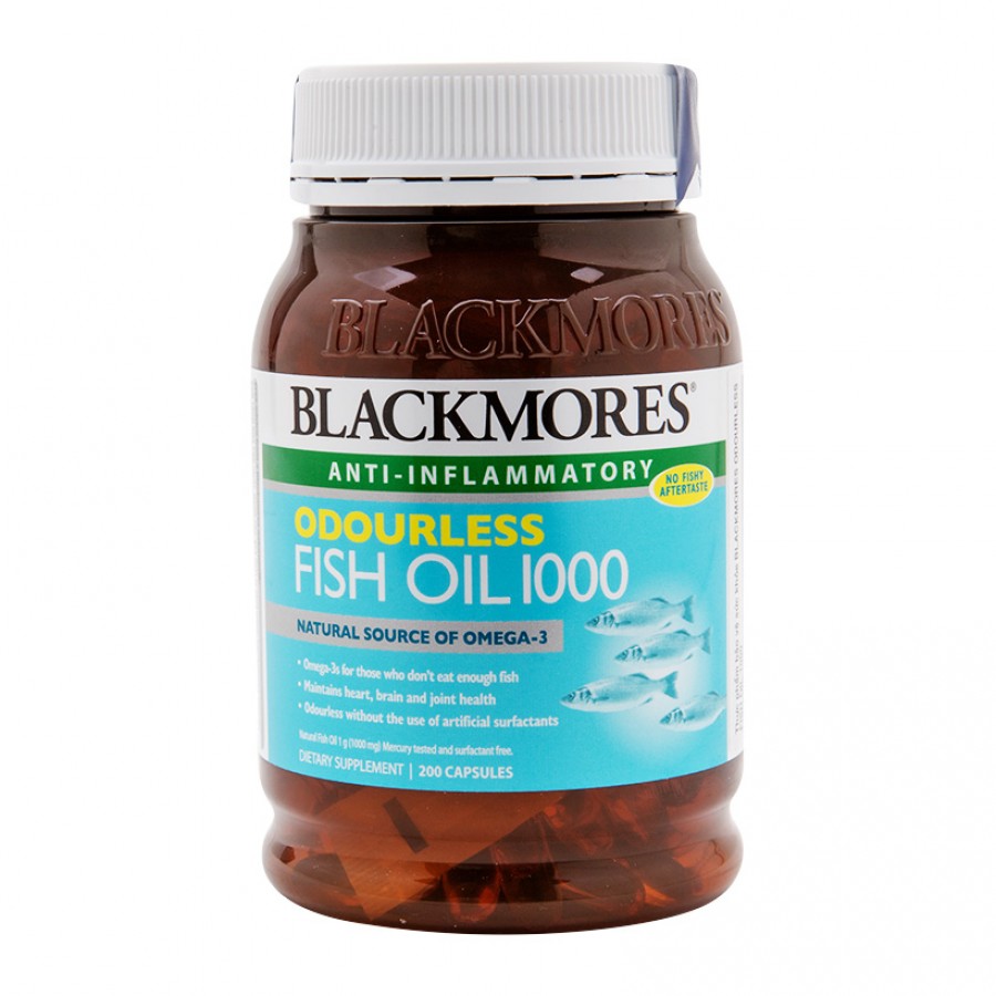 Dầu Cá Blackmores Không Mùi Odourless Fish Oil 1000mg Omega 3