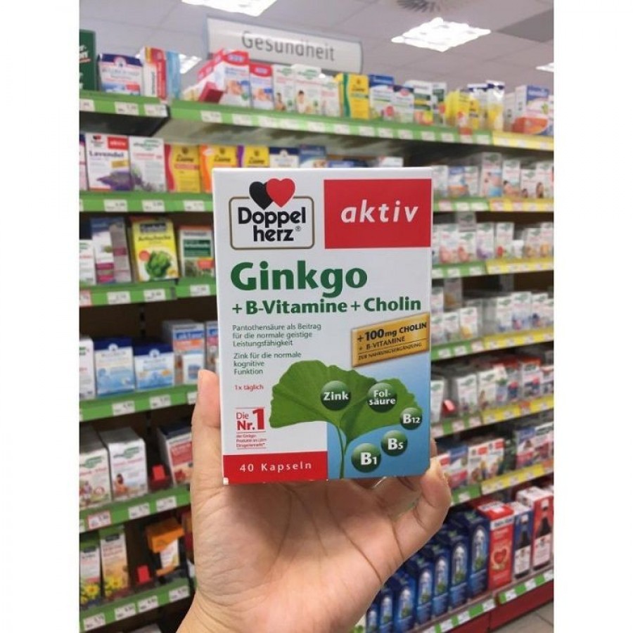 Viên Uống Bổ Não Doppelherz Aktiv Ginkgo + Vitamin B + Cholin