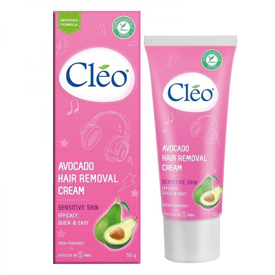 Kem Tẩy Lông Cleo Avocado Hair Removal Cream, Hồng