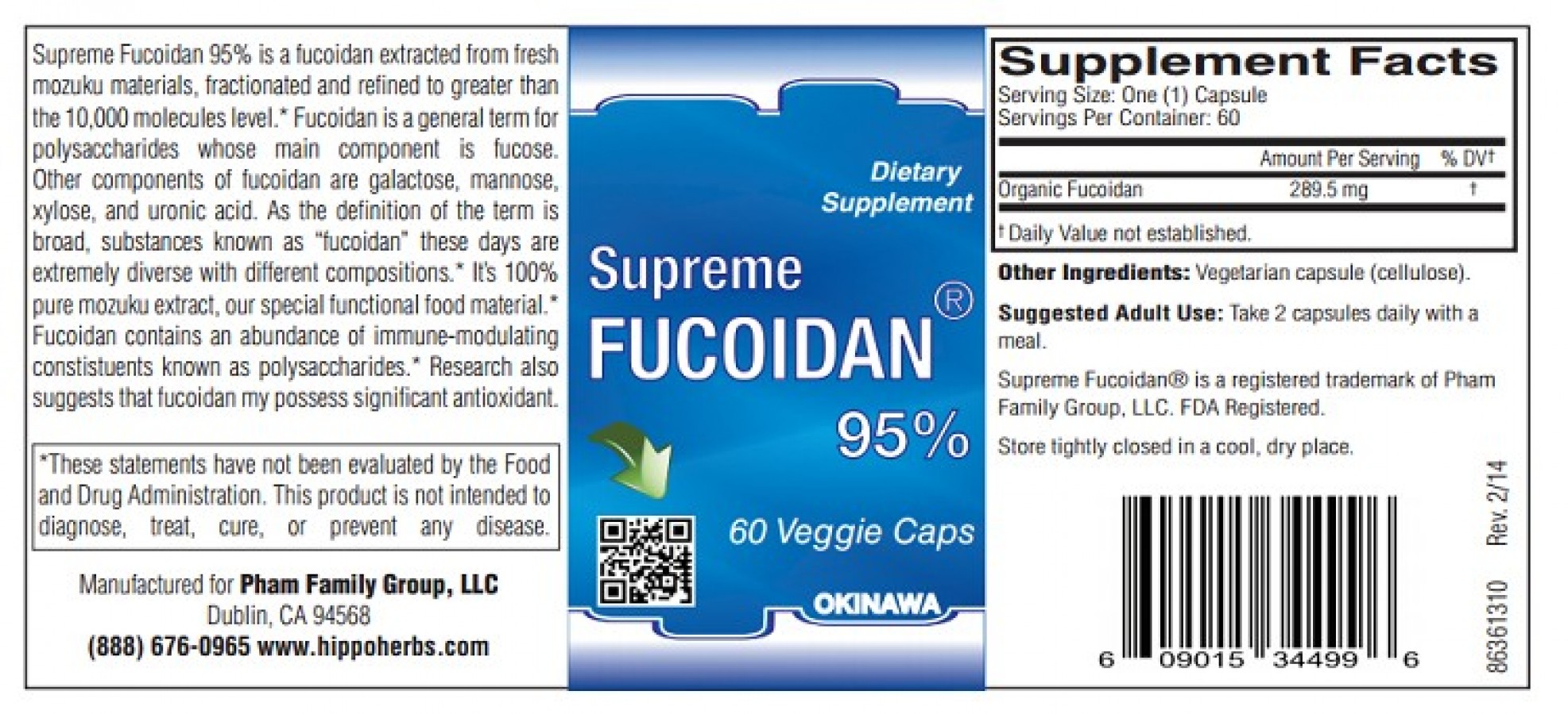 Viên Uống Supreme Fucoidan 95% Của Mỹ