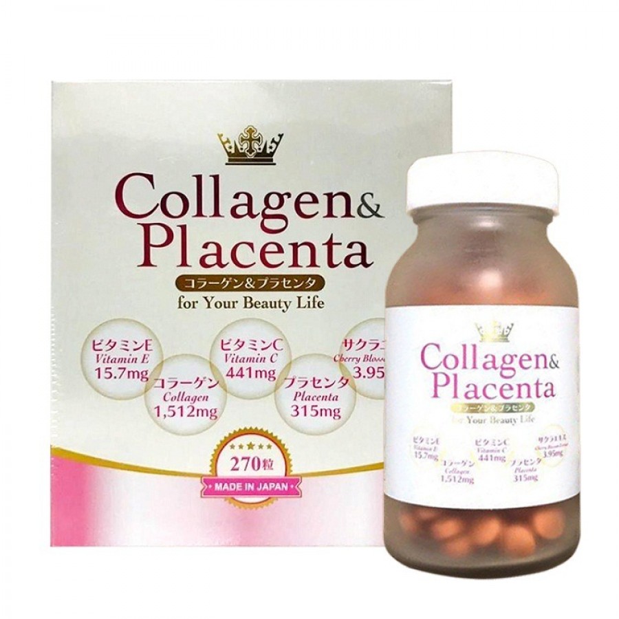 Viên Uống Trắng Da Collagen & Placenta 5 In 1