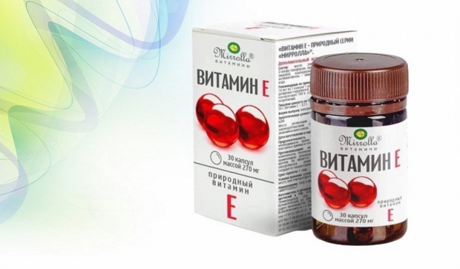 Vitamin E Đỏ Của Nga Mirrolla 270mg Mẫu Mới Hộp 30 Viên