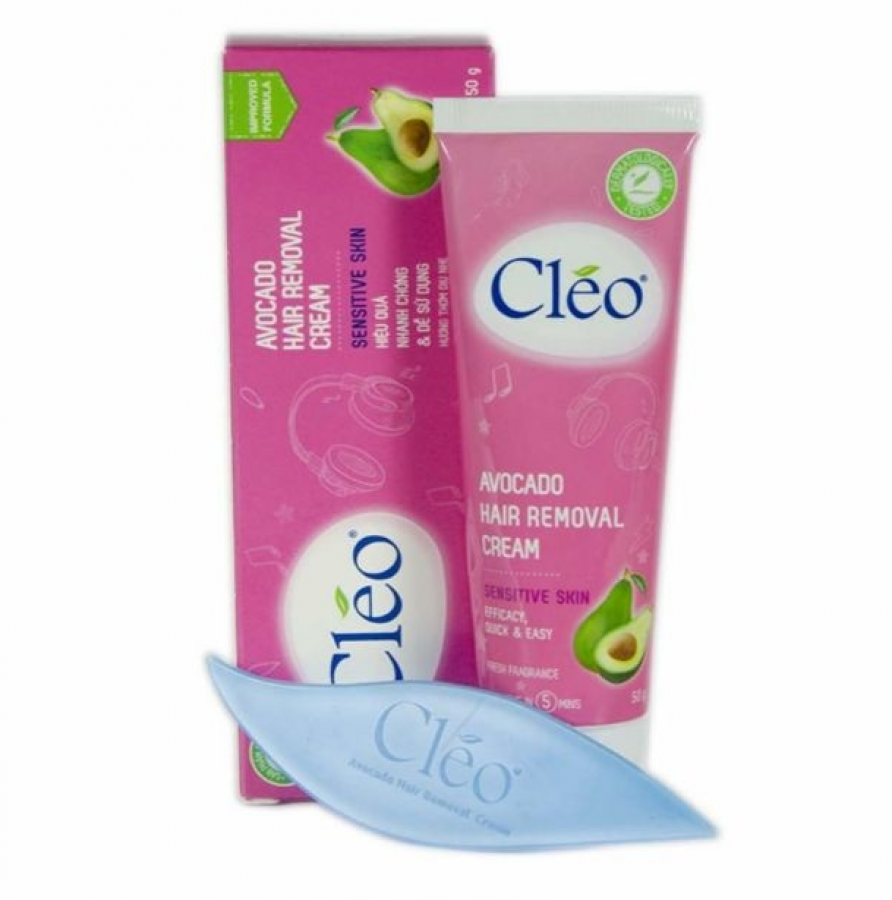 Kem Tẩy Lông Cleo Avocado Hair Removal Cream, Hồng