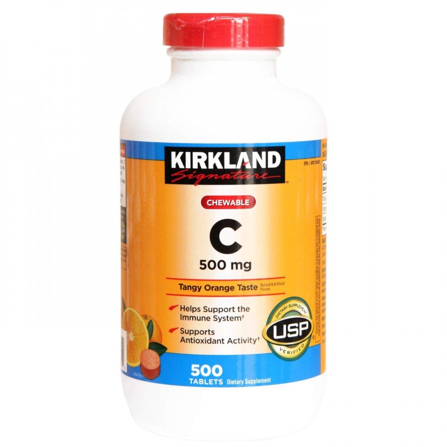 Viên Nhai Bổ Sung Vitamin C 500mg Kirkland Của Mỹ
