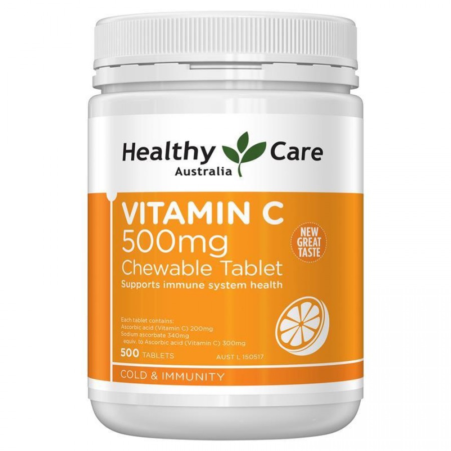 Viên Nhai Healthy Care Vitamin C 500mg Của Úc