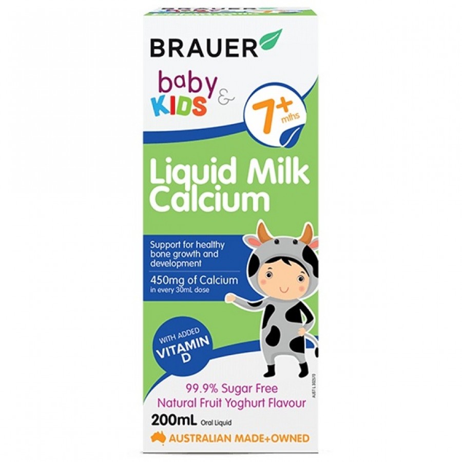 Canxi Dạng Sữa Brauer Baby & Kids Liquid Milk Calcium 200ml