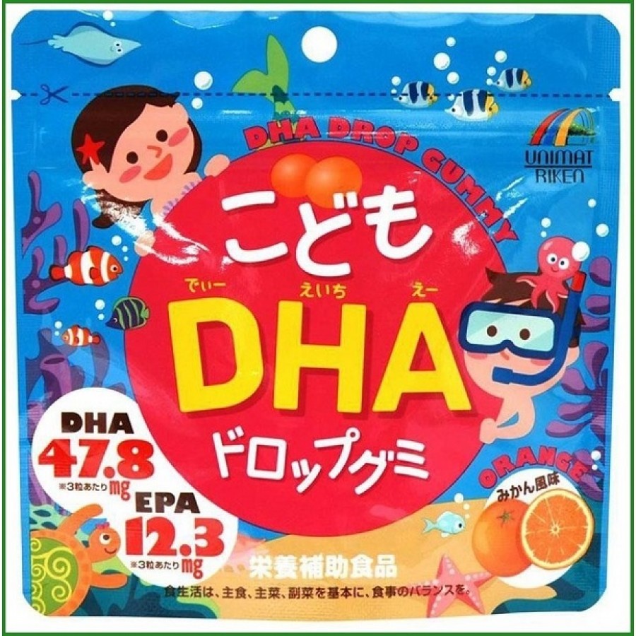 Kẹo Hỗ Trợ Bổ Sung DHA Cho Bé Unimat Riken Của Nhật Bản