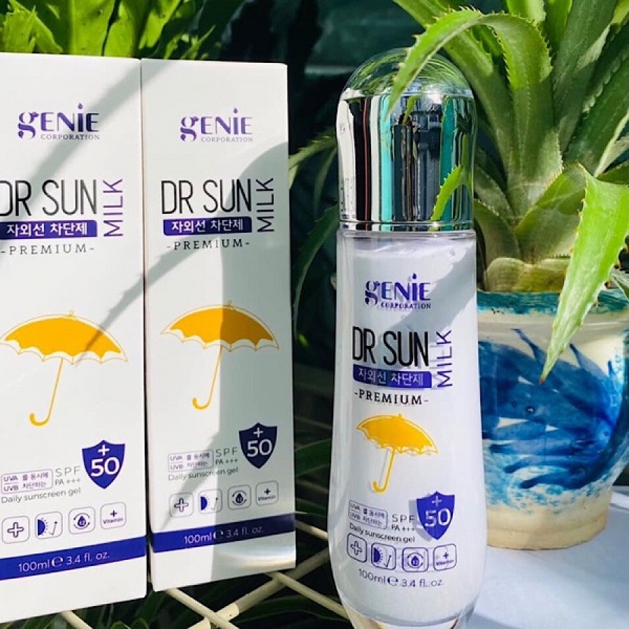 Kem Chống Nắng Vật Lý Genie Dr Sun Milk UV Premium SPF 50 PA+++
