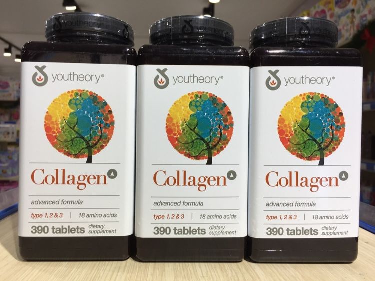 collagen youtheory type 1 2 & 3, collagen youtheory type 1 2 & 3 của mỹ, viên uống collagen youtheory type 1 2 & 3