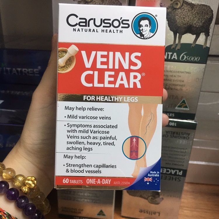 viên uống Caruso’s Veins Clear của Úc