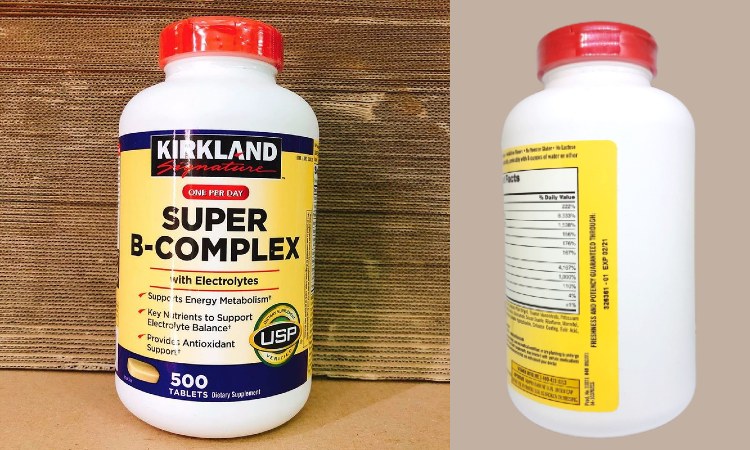 vitamin b tổng hợp super b-complex kirkland 500 viên
