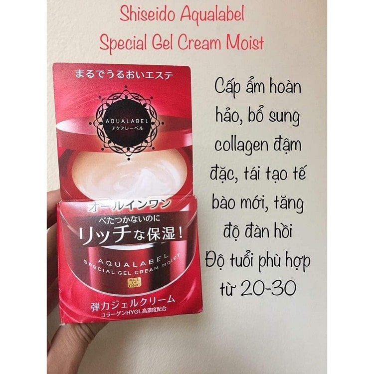 Kem dưỡng da Shiseido Aqualabel đỏ, kem dưỡng da shiseido aqualabel đỏ của nhật, kem dưỡng da ban đêm shiseido aqualabel đỏ, kem dưỡng da ban đêm shiseido aqualabel màu đỏ