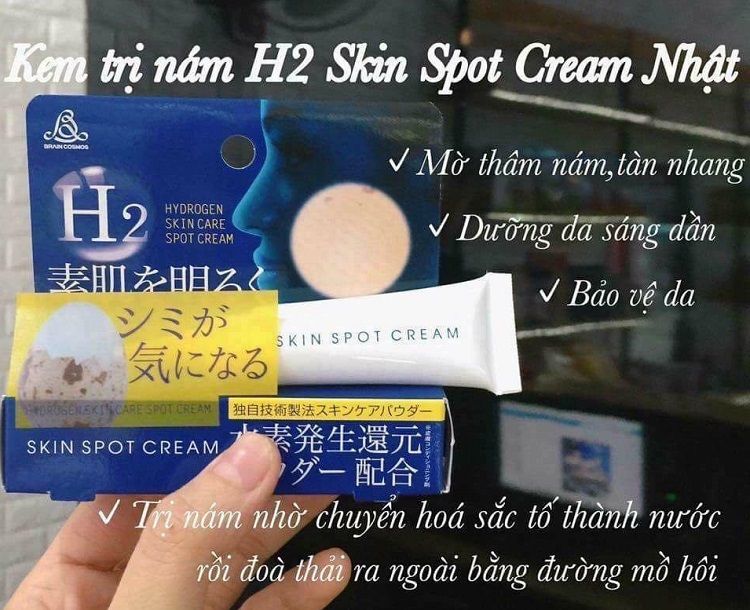 kem cải thiện nám H2, kem cải thiện nám Skin Spot Cream, kem H2 Skin Spot Cream, kem cải thiện nám H2 Hydrogen Skincare Spot Cream 10g, kem cải thiện nám H2 Hydrogen, kem cải thiện nám H2 Hydrogen Skin Spot Cream, kem cải thiện nám nhật H2 Hydrogen Skincare Spot Cream, kem đặc cải thiện nám H2