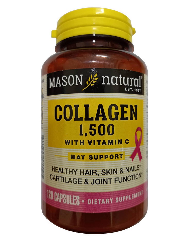 Mason Collagen 1500 with vitamin C, Mason Collagen 1500, Mason Collagen 1500 with vitamin C 120 viên, Mason Collagen 1500 120 viên