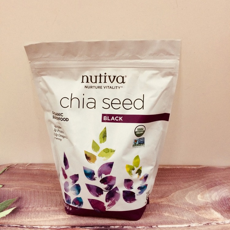hạt chia seed nutiva 907g của mỹ, tác dụng của hạt chia seed nutiva, hạt chia nutiva organic chia seed của mỹ (907gr)