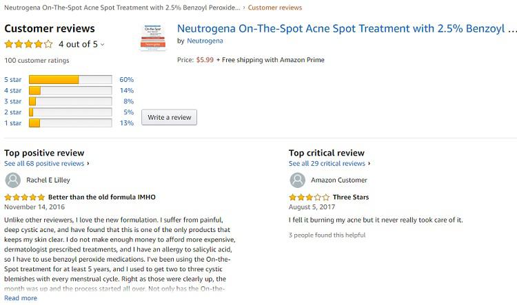 kem cải thiện mụn Neutrogena On The Spot Acne Treatment, kem chấm mụn Neutrogena On The Spot Acne Treatment, kem cải thiện mụn Neutrogena On The Spot Acne Treatment 21g, kem cải thiện mụn đầu đen Neutrogena On The Spot Acne Treatment