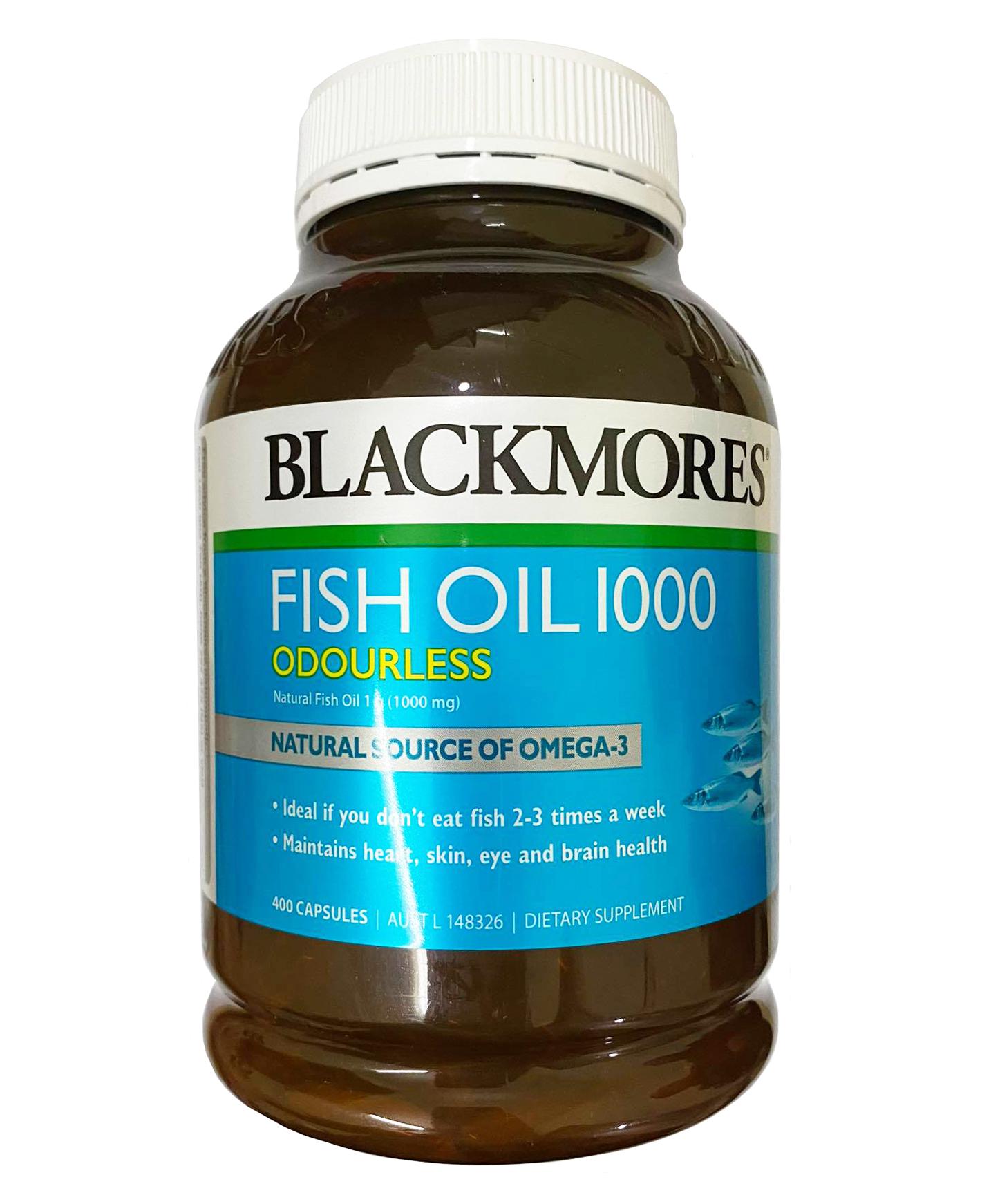 Dầu cá Blackmores không mùi Odourless Fish Oil 1000mg omega 3