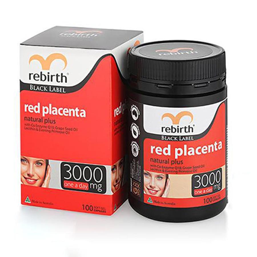 Viên uống nhau thai cừu đỏ Rebirth Red Placenta 3000mg, Viên uống nhau thai cừu đỏ Rebirth Red Placenta 3000mg của Úc