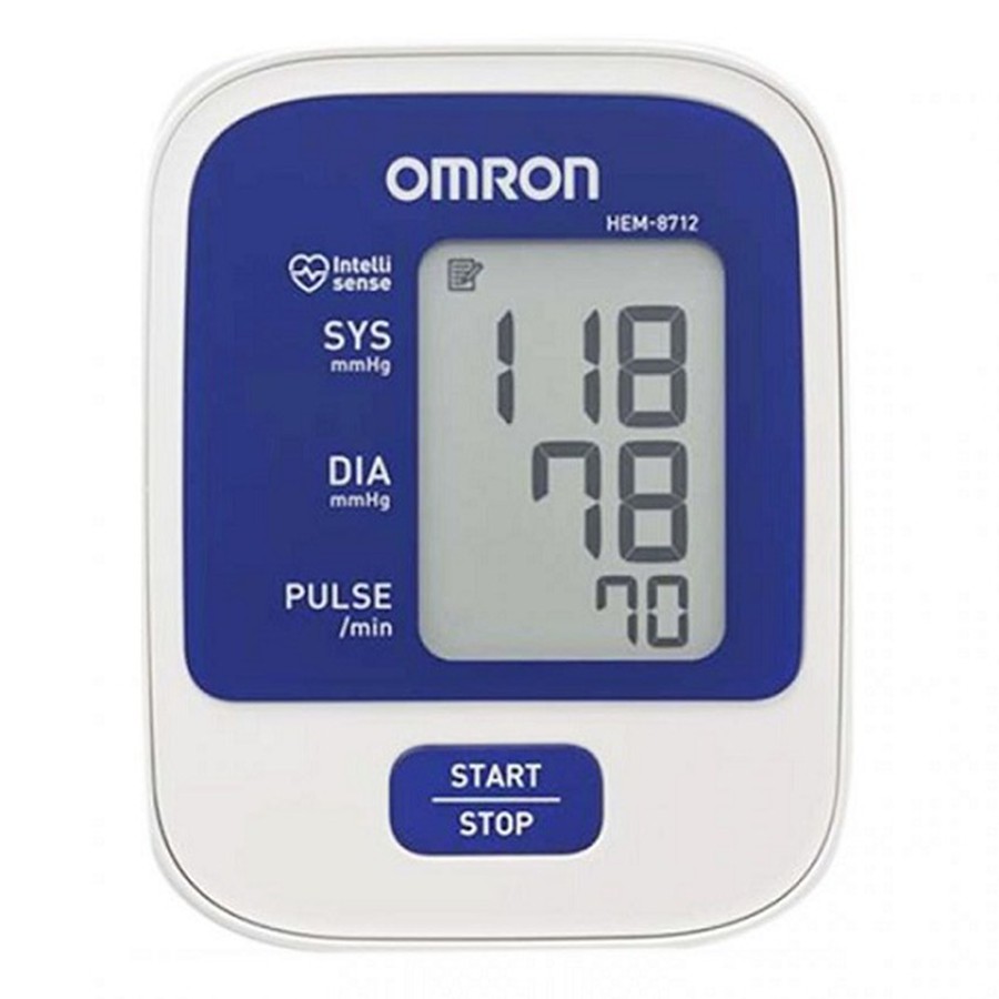 Máy đo huyết áp điện tử Omron HEM-8712 trắng - xanh