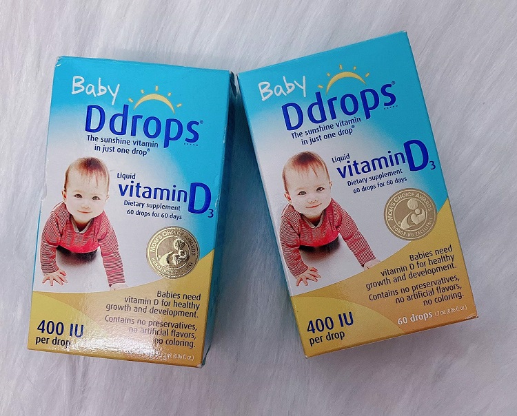 Baby Ddrops Vitamin D3 400 IU 90 giọt cho trẻ sơ sinh
