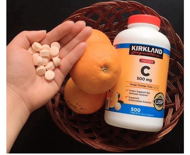 Viên nhai bổ sung Vitamin C 500mg Kirkland của Mỹ