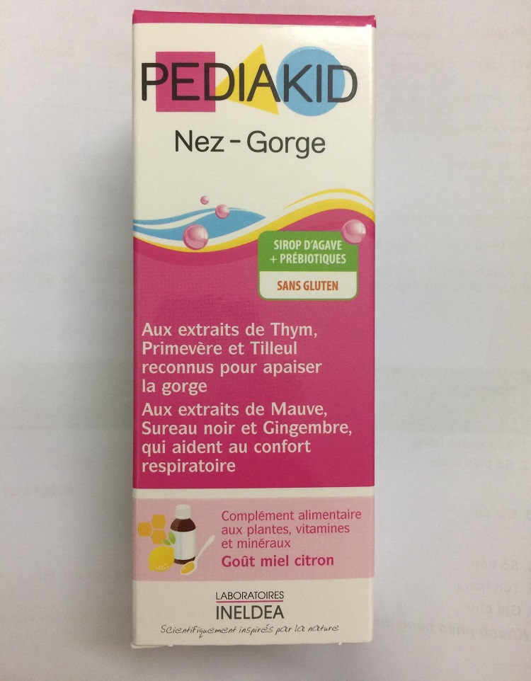 PediaKid Nez-Gorge tăng đề kháng mũi họng cho bé của Pháp