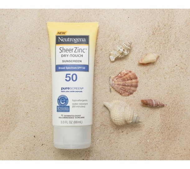 Kem Chống Nắng Neutrogena Sheer Zinc Dry-Touch Face Sunscreen SPF 50 Cho Da Dầu Nhạy Cảm