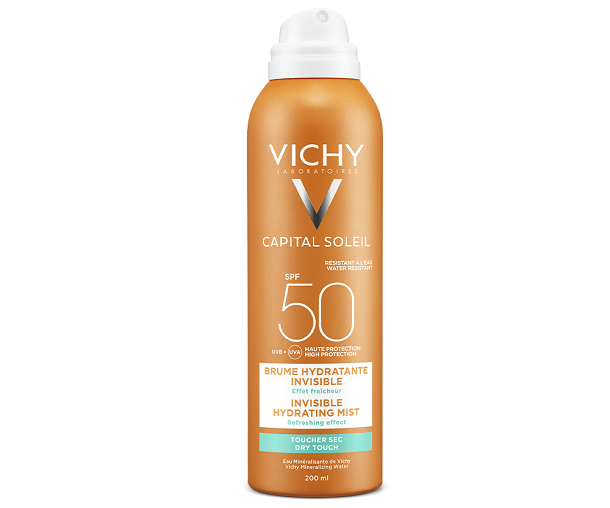 SPF 50 PA+++ Vichy Ideal Soleil Invisible Hydrating Mist - Kem Chống Nắng Toàn Thân Dạng Xịt Vichy