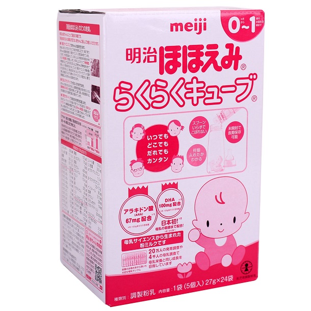 Cách pha sữa Meiji số 0-1 dạng bột và dạng thanh