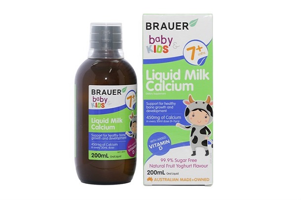 Canxi Dạng Sữa Brauer Baby & Kids Liquid Milk Calcium 200ml