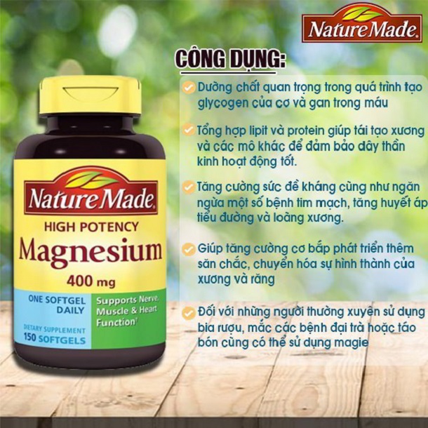Review viên uống Nature Made Magnesium 400 mg có tốt không?