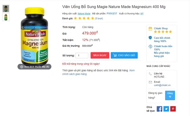 Review viên uống Nature Made Magnesium 400 mg có tốt không?