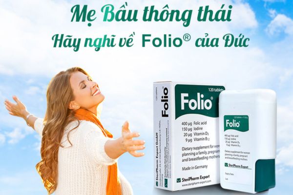 Thuốc bổ sung Acid Folic Folio cho mẹ bầu và cho con bú